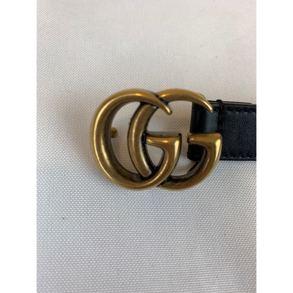 Leather Gucci Mini Black with Double G Belt Buckle - Picture 2 of 4